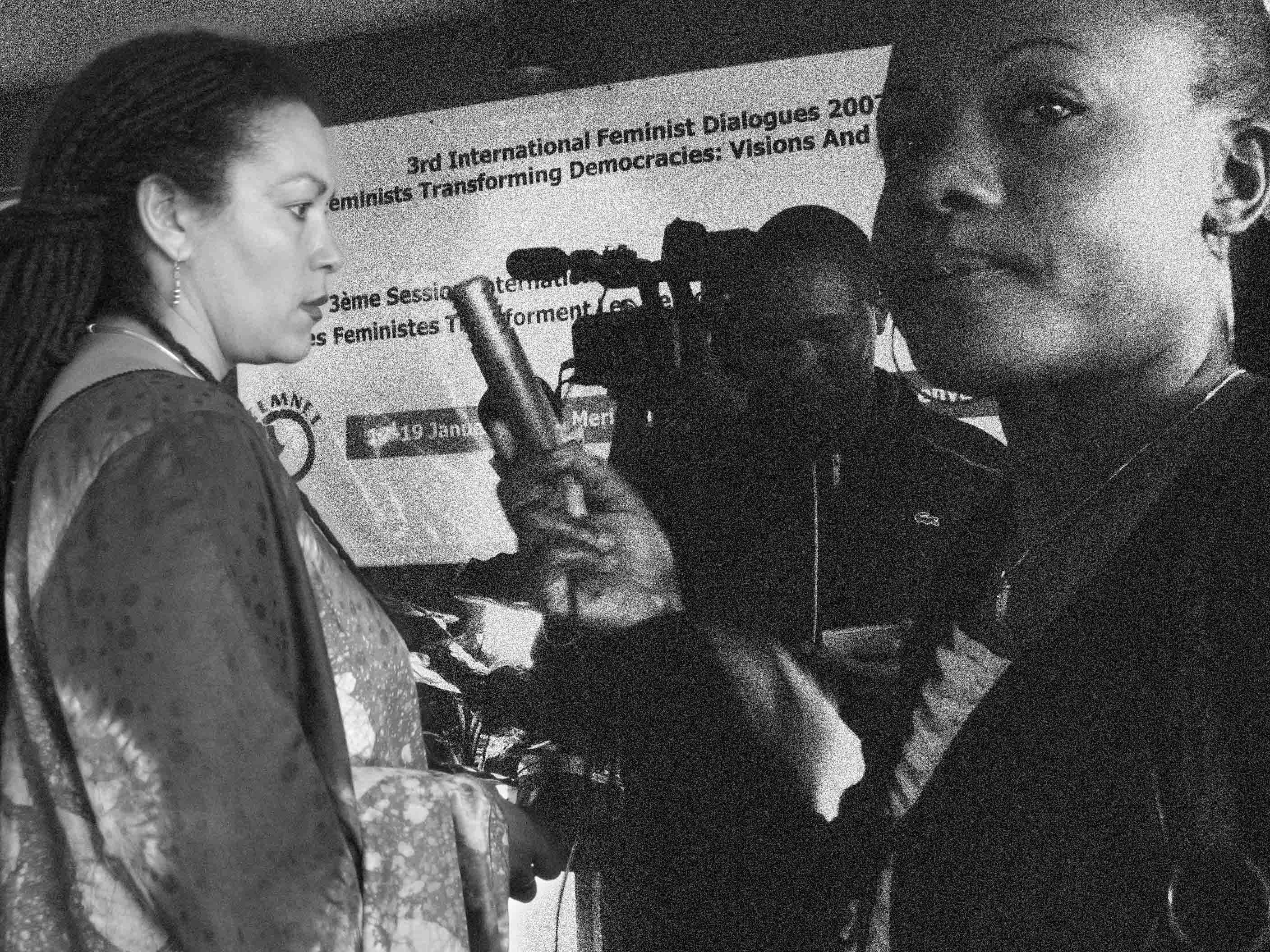 L. Muthoni Wanyeki at the Press Conference of the Feminist Dialogues in Nairobi, Kenya